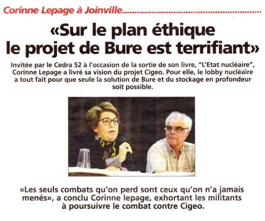 Corinne Lepage à Joinville (clic)