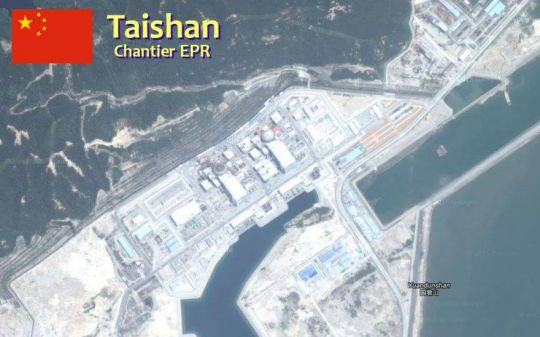 Géolocalisation des chantiers des EPR chinois (clic)